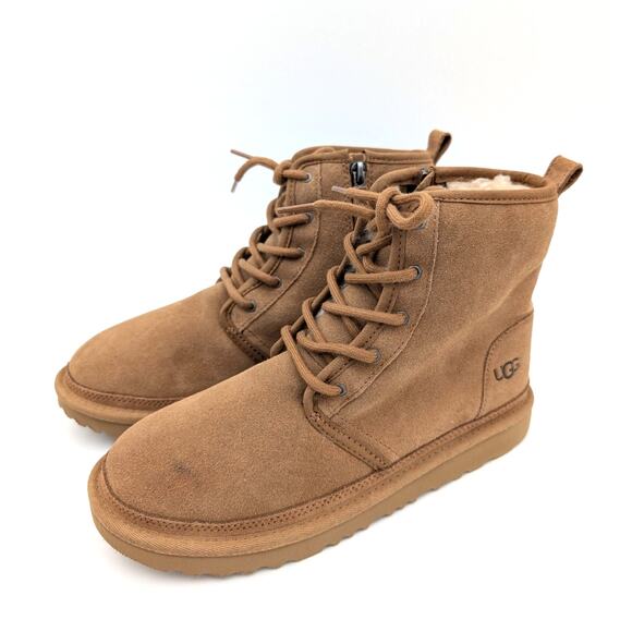 UGG Kids' Classic Neumel II Lace Up Boots Chestnut Brown Size US6 EU38